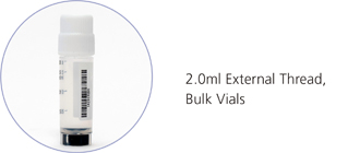 2.0ml external thread, bulk vials